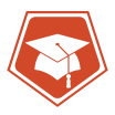 Icon with graduation cap to represent college success