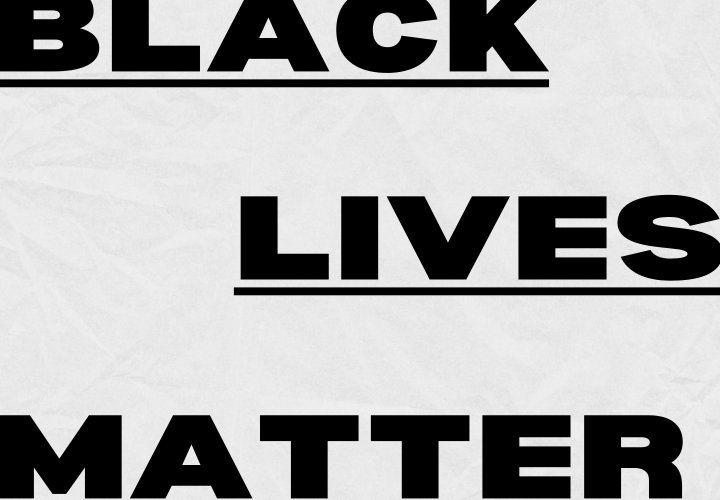 White background black text reading Black Lives Matter