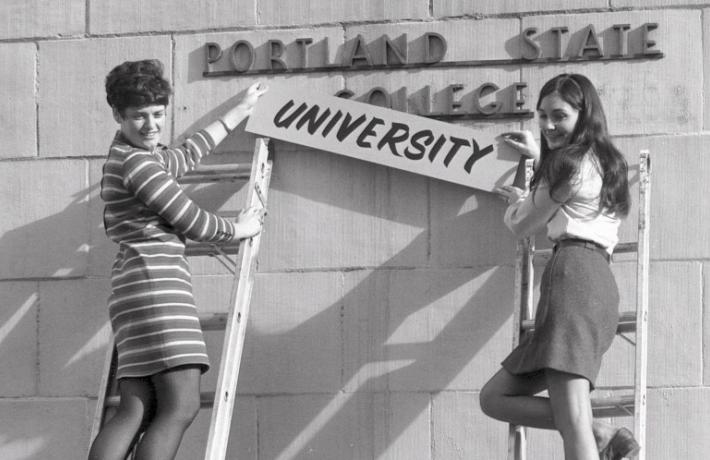 Portland State College historical photo