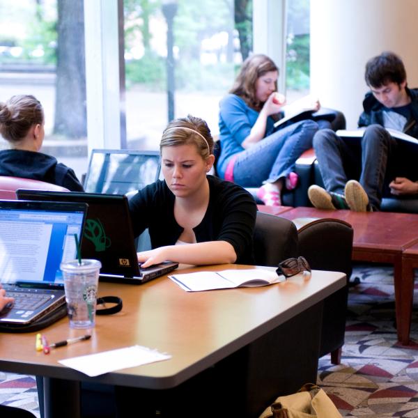 Students Studying in Smith Memorial Union